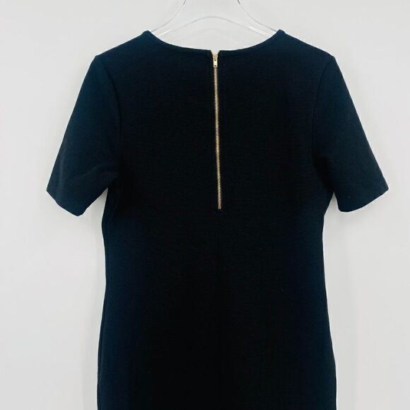 Old Navy Size Small Black Ribbed Short Sleeve Mini Sheath Dress - Picture 7 of 9